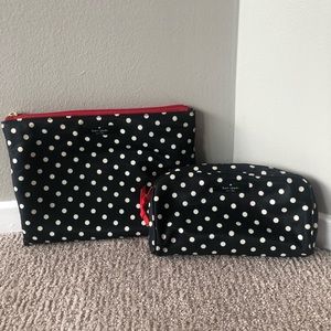 Kate spade black and white polka dot bag set